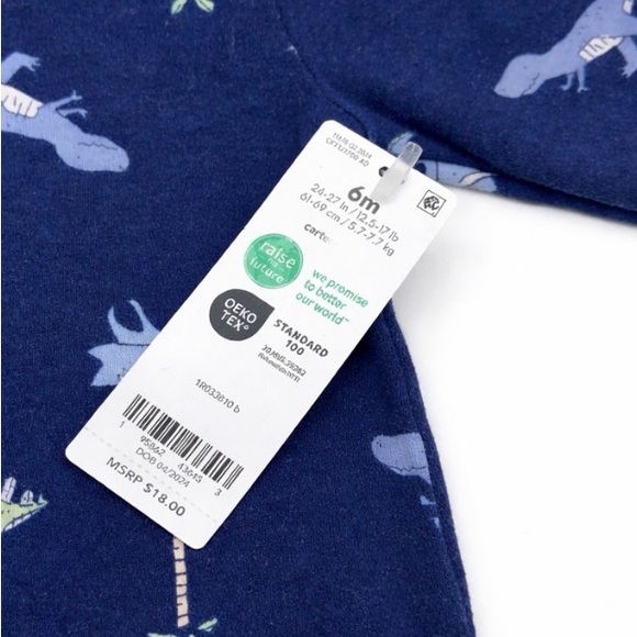 Brand new Carter’s dinosaur footie sleeper 🦕
Size 6 Months – New With Tags - Picture 2 of 2